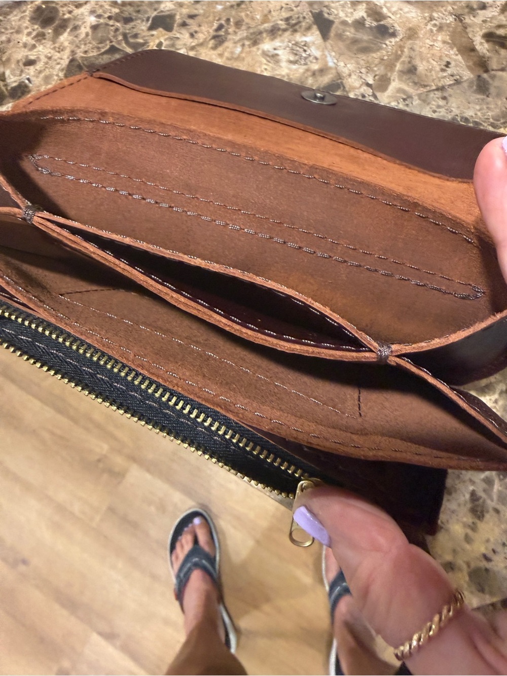 Portland Leather Lily Leather Wristlet - Picture 6 of 9